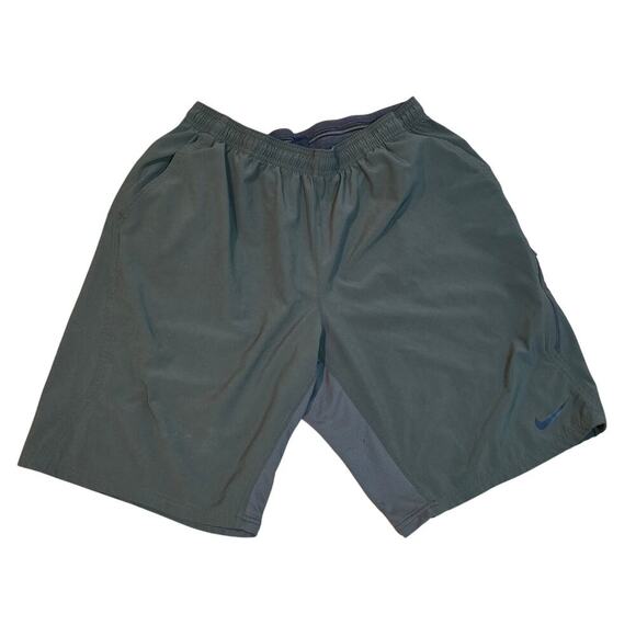 Nike Dry Fit Performance Shorts Moisture Wicking Drawstring Mens Size XL Green - Picture 1 of 8